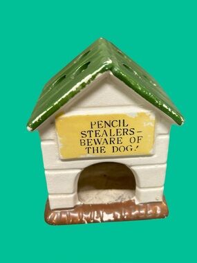 Vintage Dog House Pencil Stealers Pencil Container